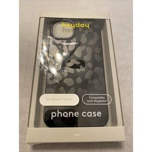 Apple iPhone 14 Plus Case with MagSafe - heyday™ Black Leopard Print Hard Shell‎